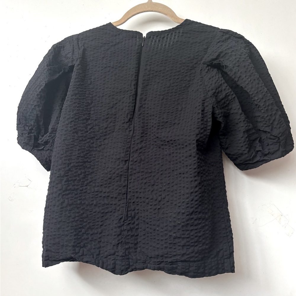 Black Textured Women's Top